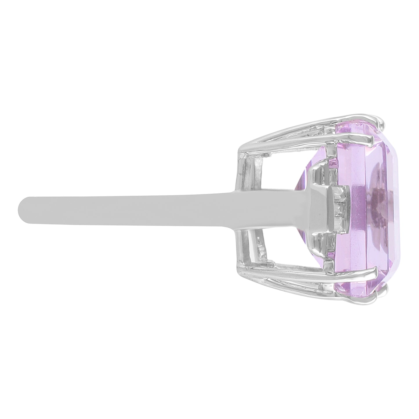 Silberring mit Rose De France Amethyst und natürlichem Zirkon