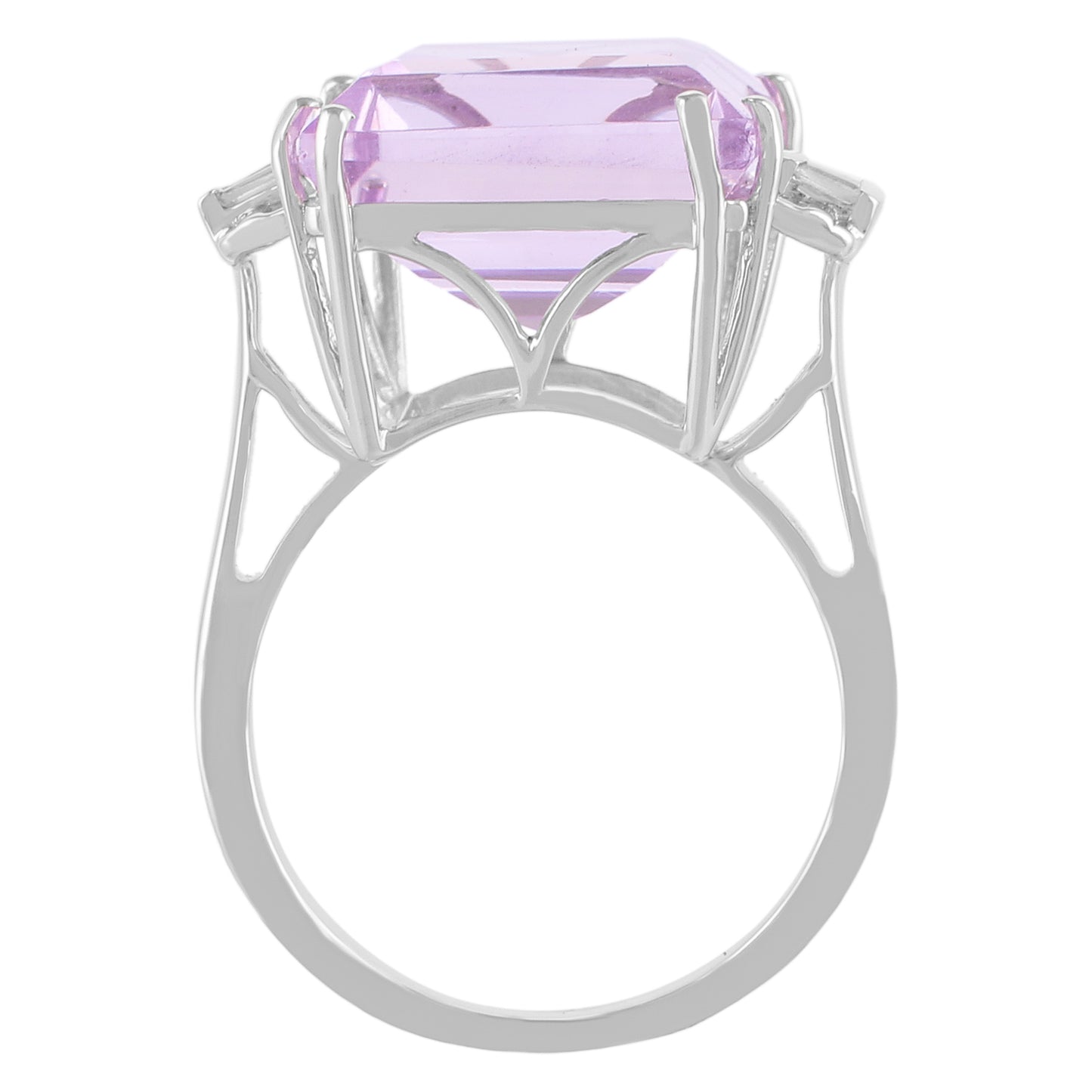 Silberring mit Rose De France Amethyst und natürlichem Zirkon