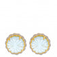 Goldplattierte Silberohrringe mit himmelblauem Topas