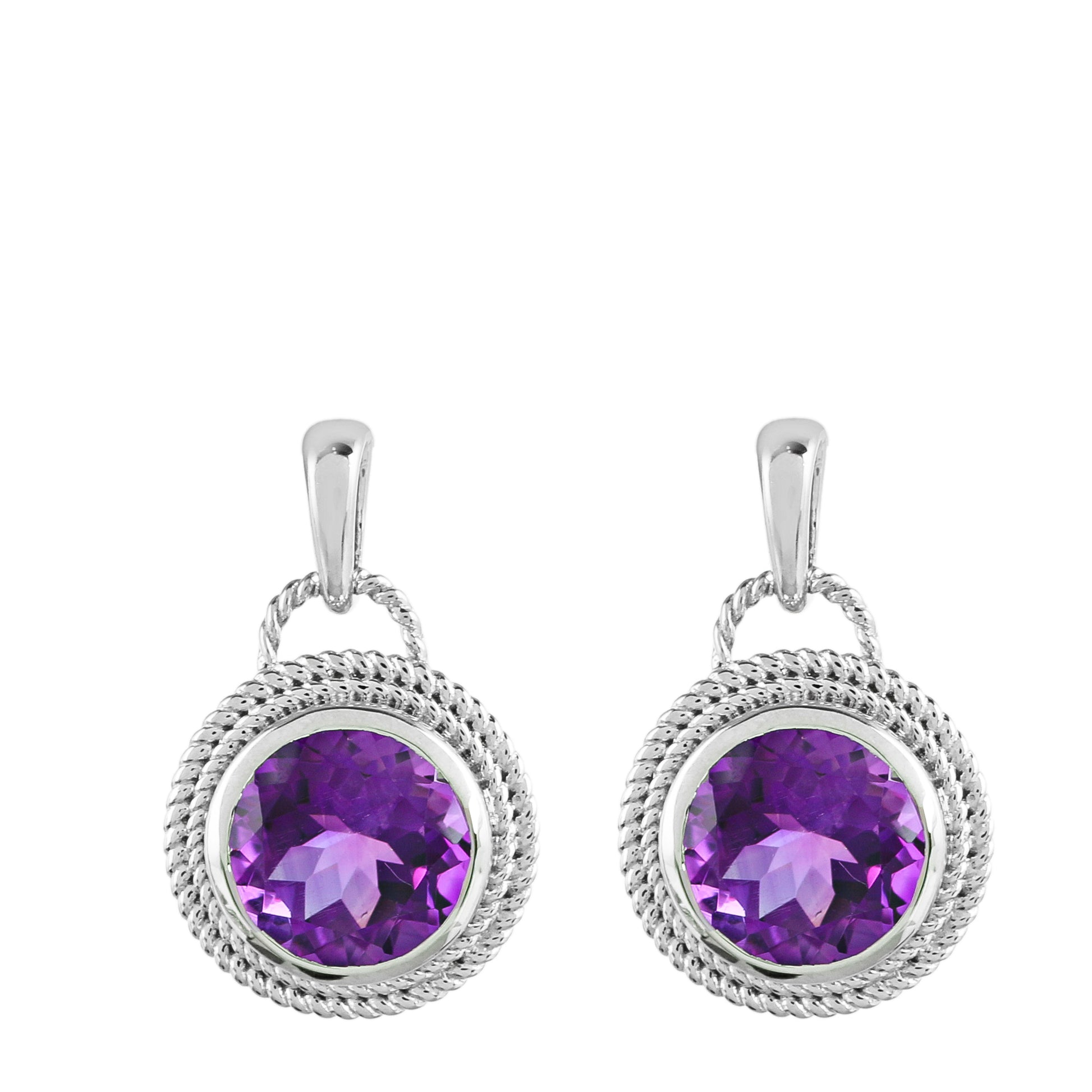 Silberohrringe mit marokkanischem Amethyst 1 