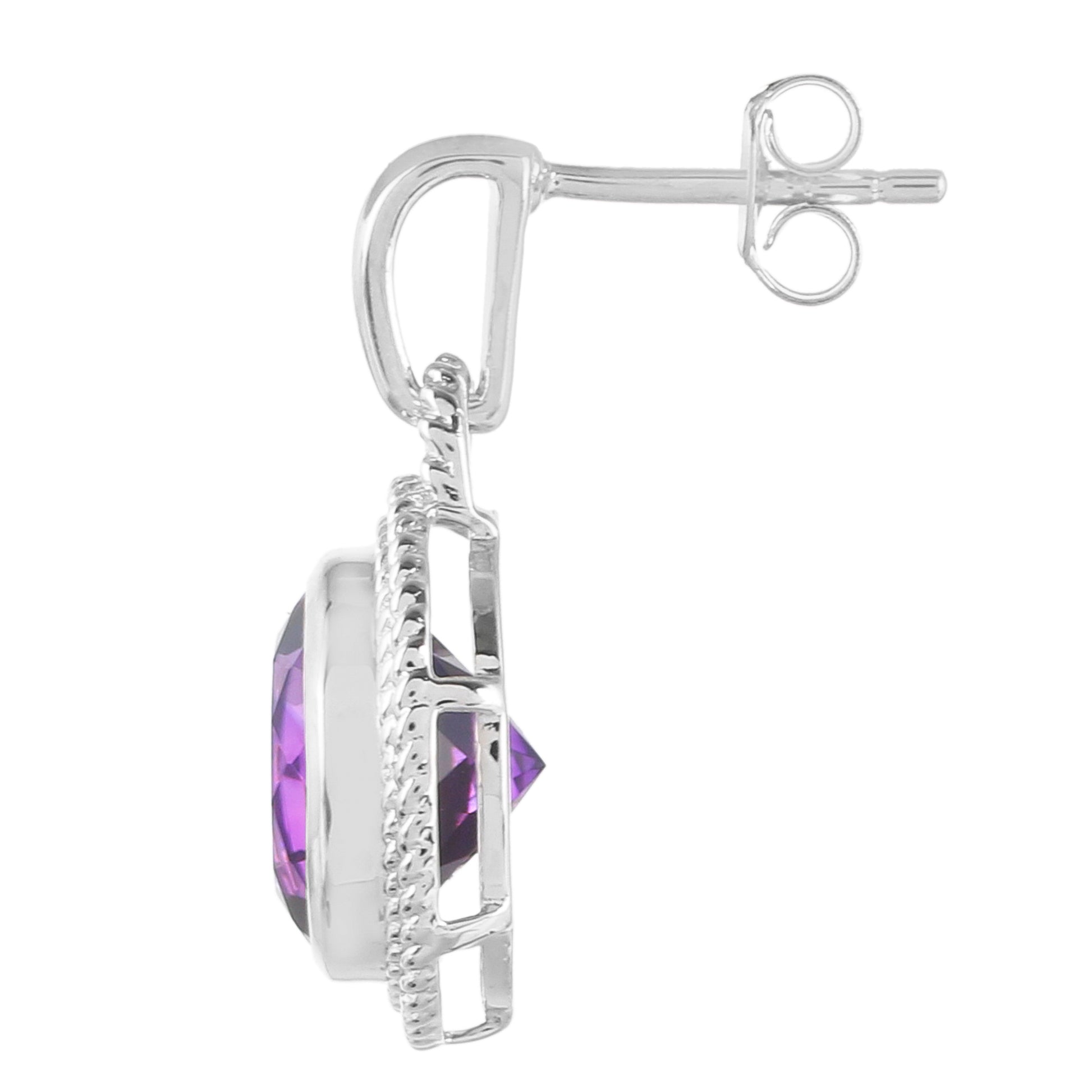 Silberohrringe mit marokkanischem Amethyst 2 