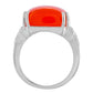 Silberring mit Karneol und natürlichem Zirkon