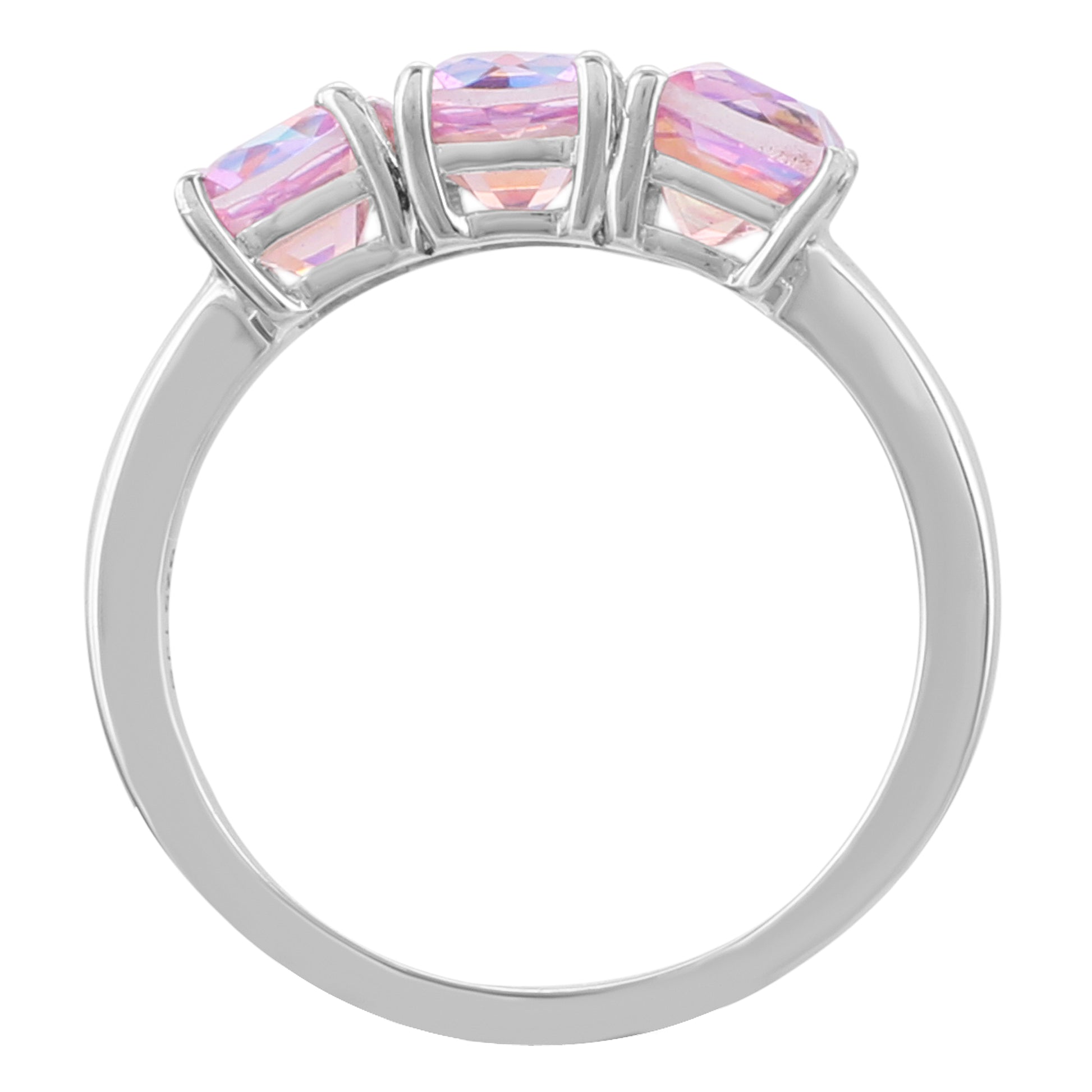 Silberring mit Pink Vapor Quarz 2 