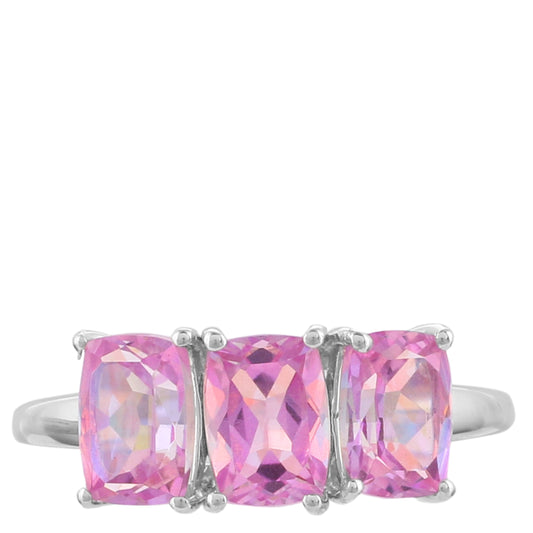 Silberring mit Pink Vapor Quarz