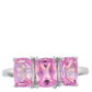 Silberring mit Pink Vapor Quarz