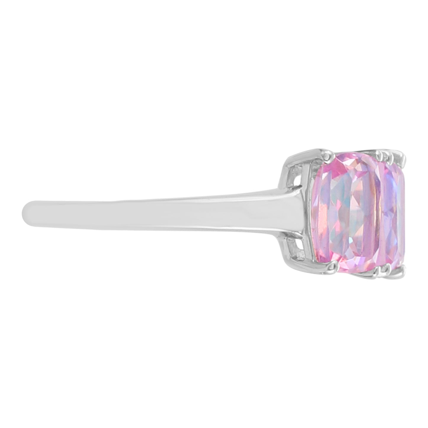 Silberring mit Pink Vapor Quarz