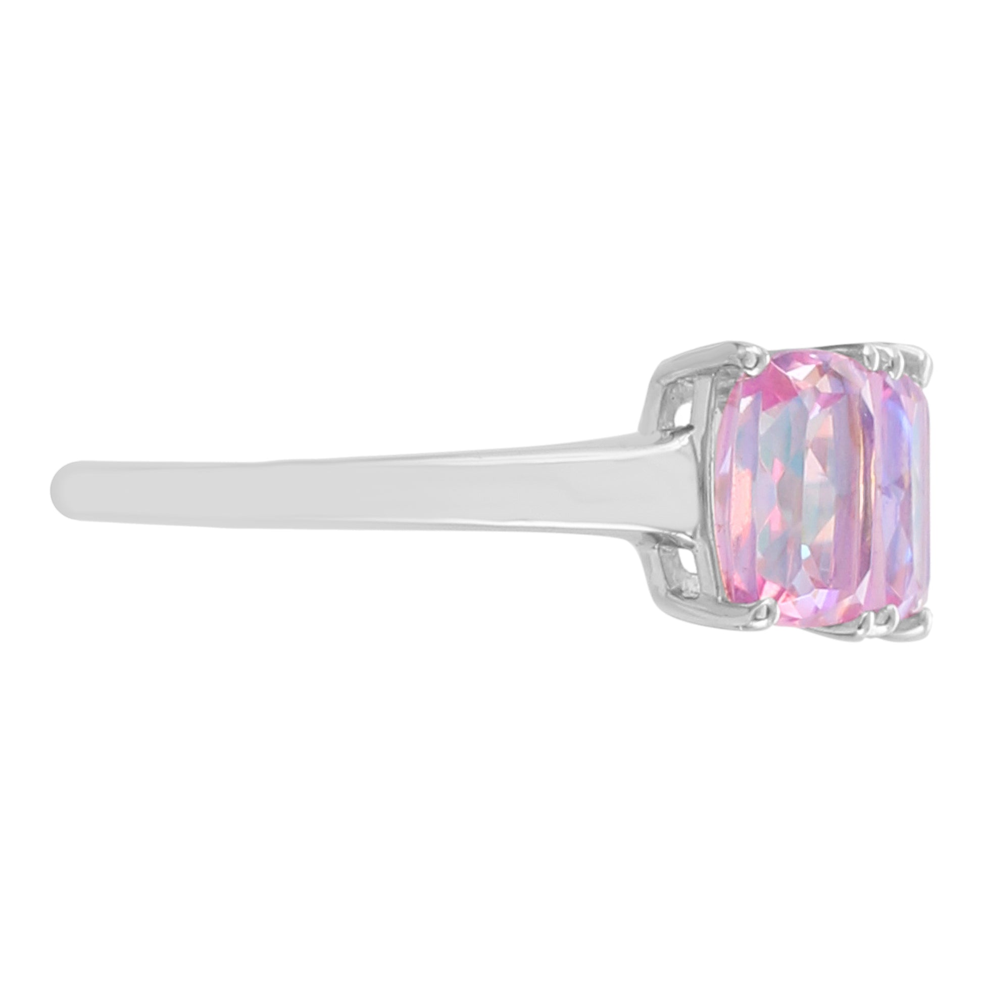 Silberring mit Pink Vapor Quarz 3 