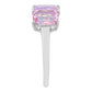 Silberring mit Pink Vapor Quarz