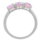 Silberring mit Pink Vapor Quarz