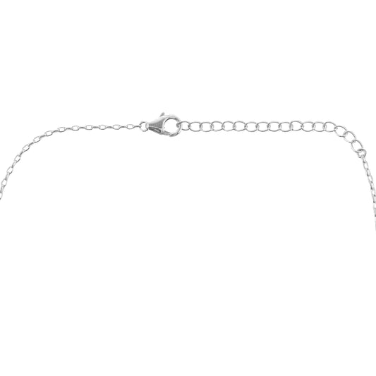 Silberhalskette mit Pink Vapor Quarz