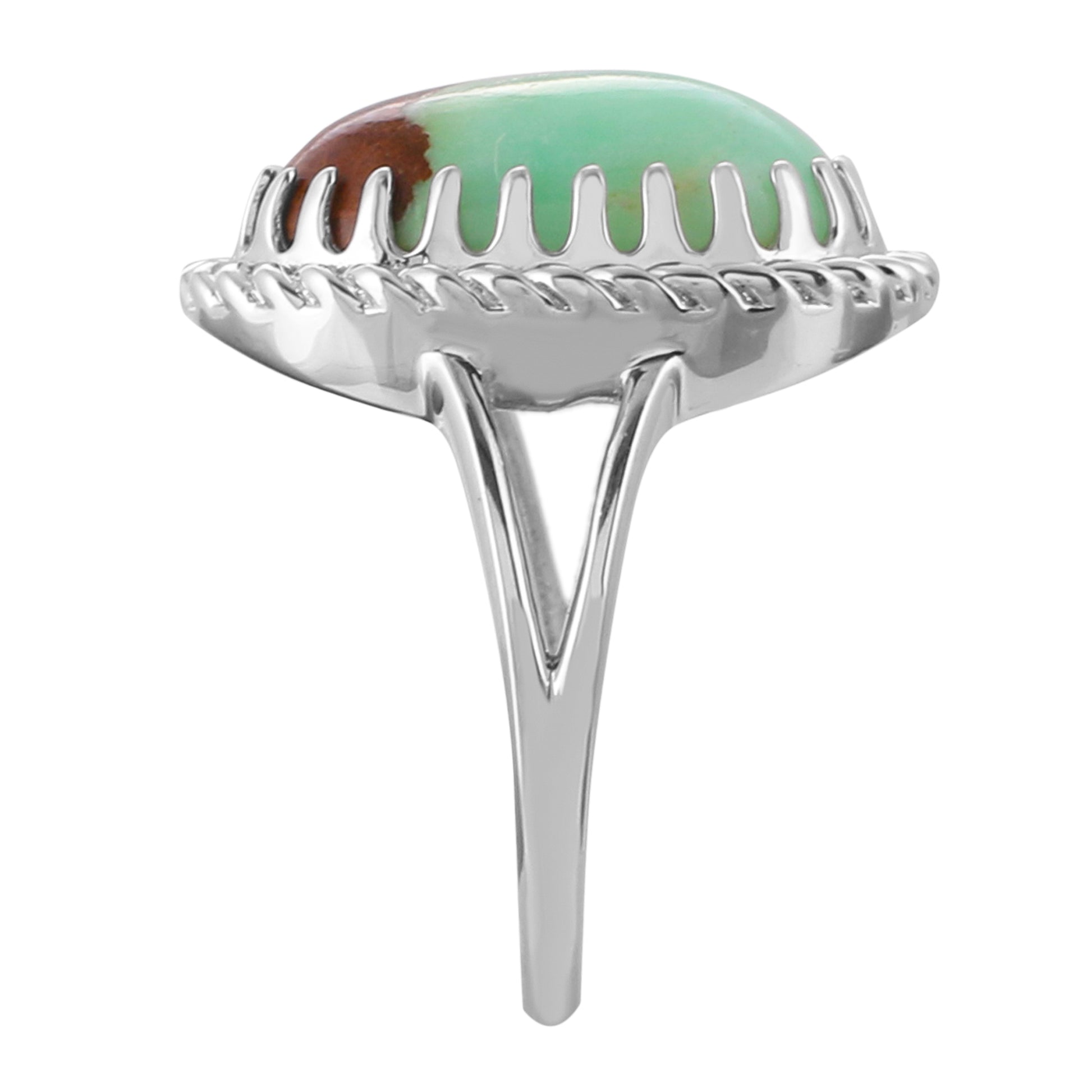 Silberring mit Mint Chrysoprase 2 