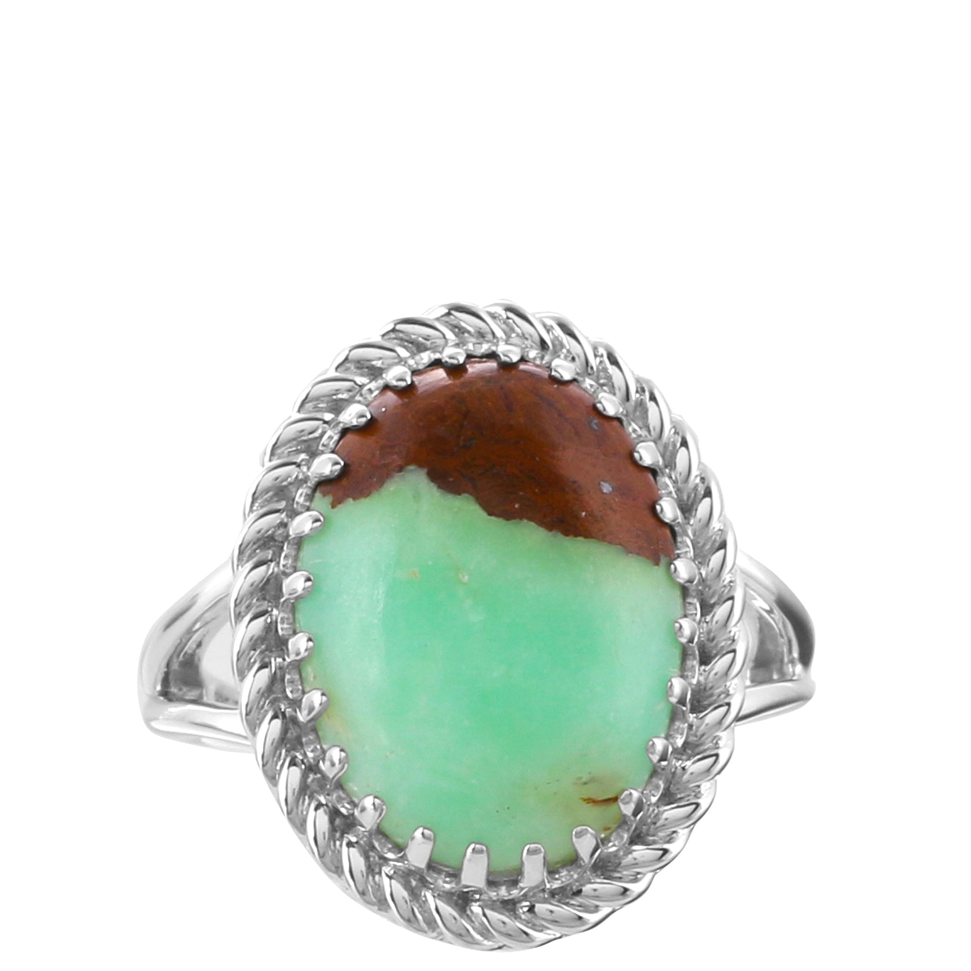 Silberring mit Mint Chrysoprase 1 