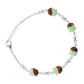 Silberarmband mit Mint Chrysoprase und natürlichem Zirkon
