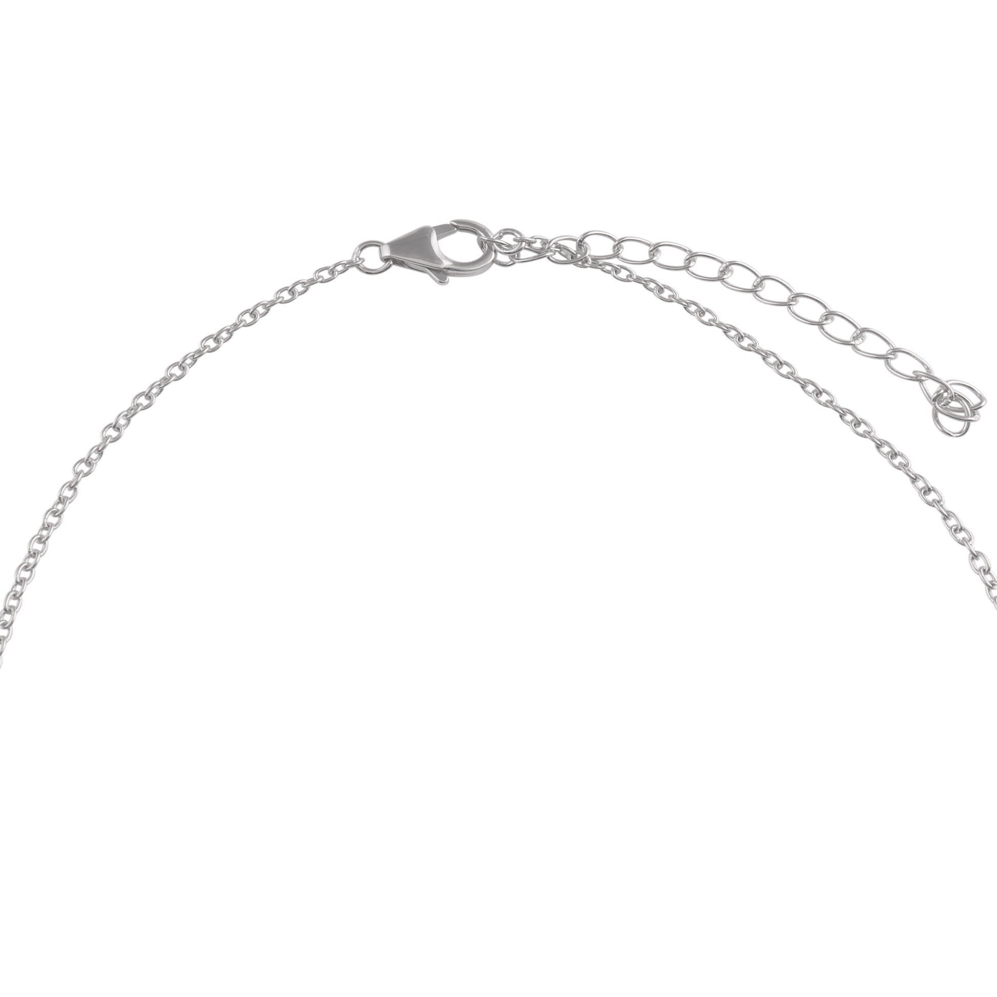 Silberhalskette mit Lilafarbenem Kupfertürkis 2 