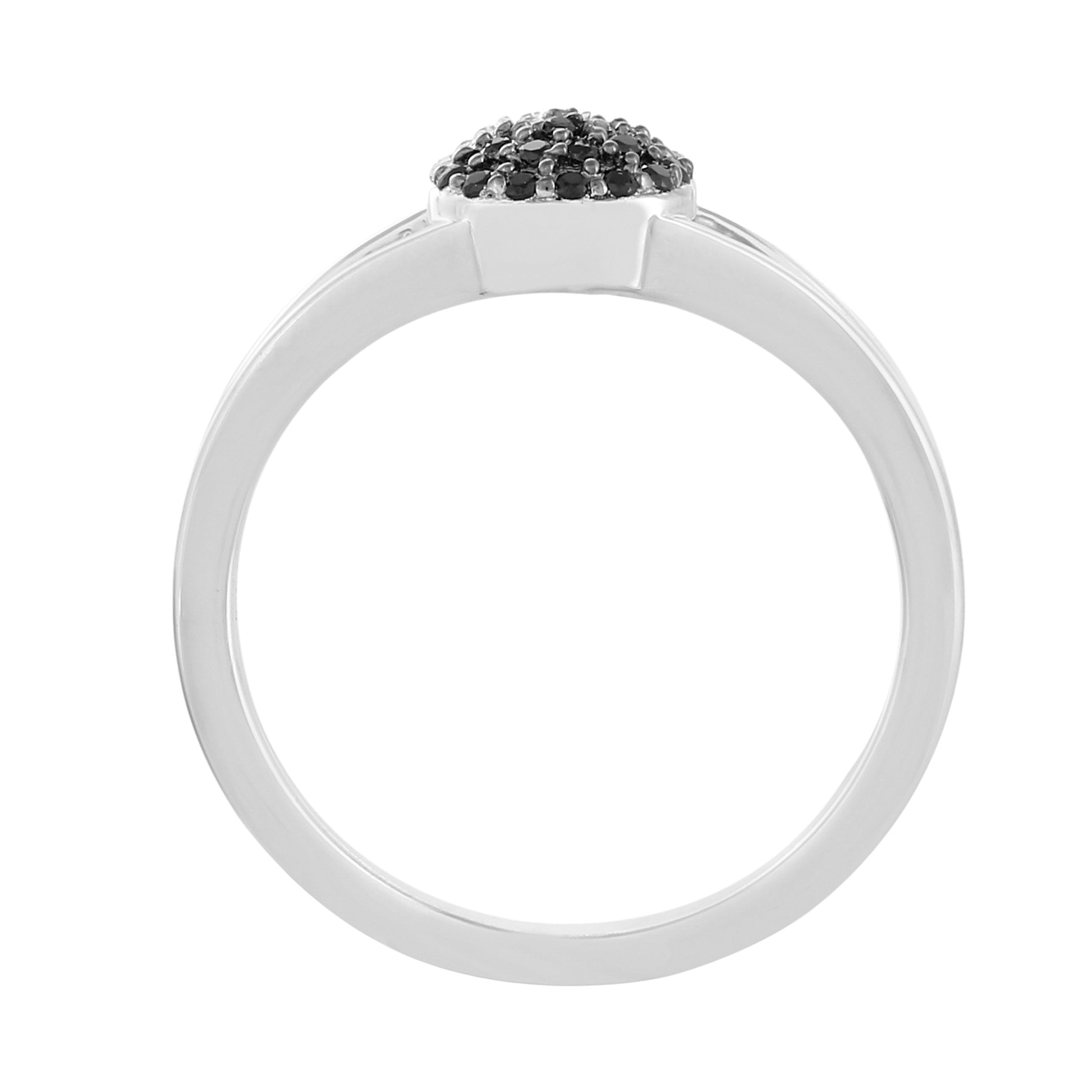 Silberring mit schwarzem Spinell und weißem Topas 2 