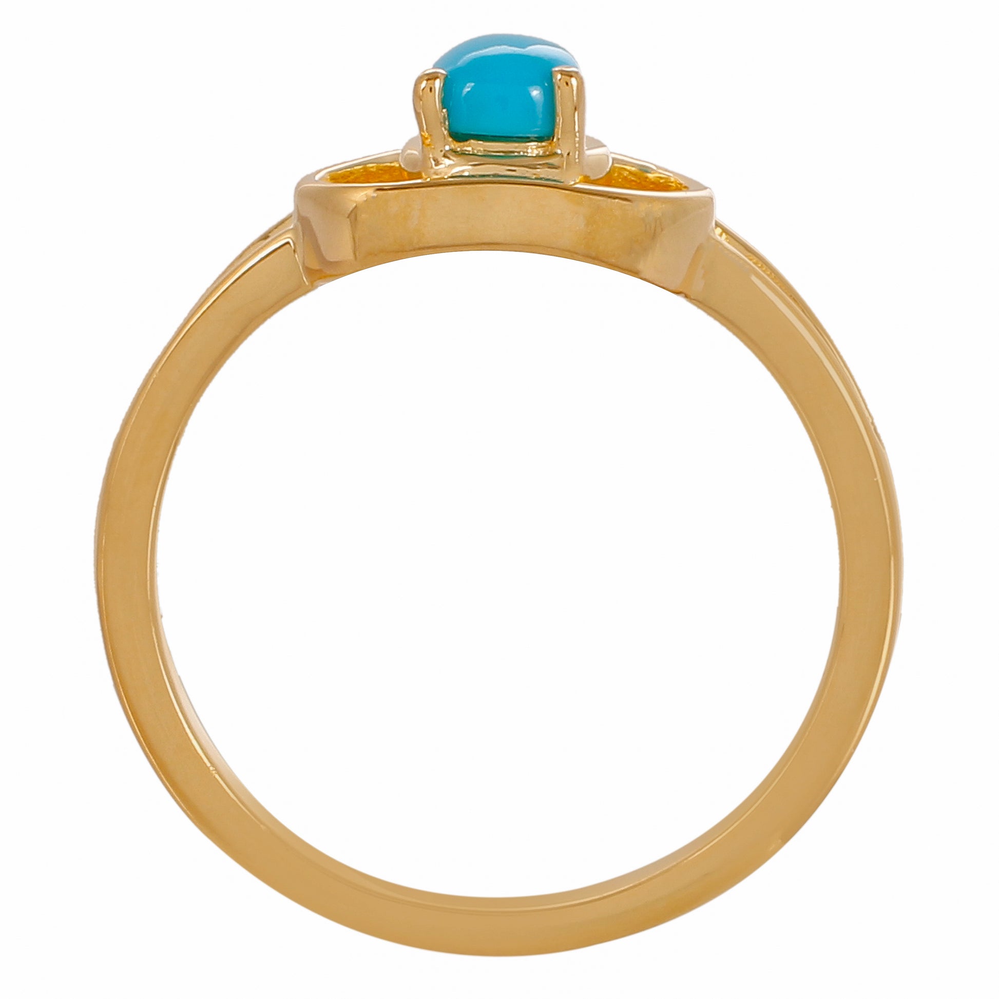 Goldplattierter Silberring mit Dornröschen Türkis 4 