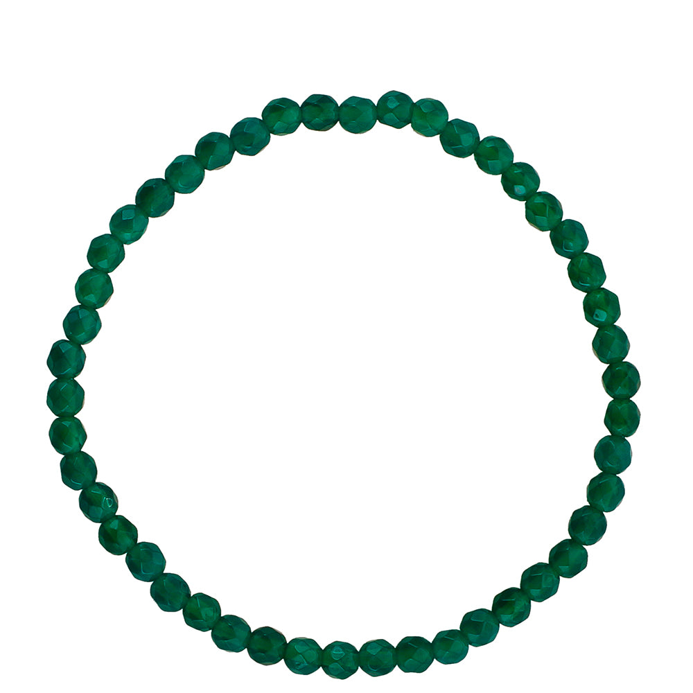 Künstlicher Perle Armband mit grünem Onyx 1 