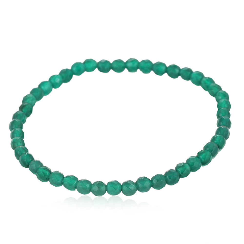 Künstlicher Perle Armband mit grünem Onyx