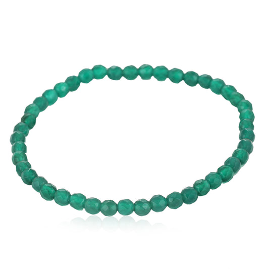 Künstlicher Perle Armband mit grünem Onyx