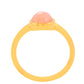 Goldplattierter Silberring mit rosafarbenem Opal
