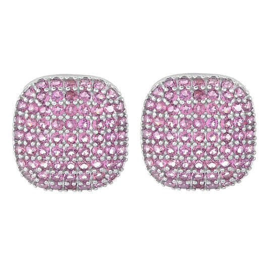 Silberohrringe mit Rhodolith Granat