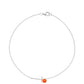Silberarmband mit Padparadscha Quarz und weißem Topas