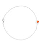 Silberarmband mit Padparadscha Quarz und weißem Topas