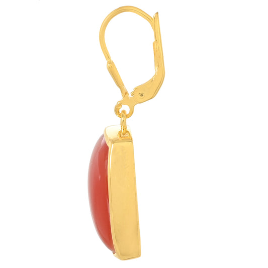 Goldplattierte Silberohrringe mit Karneol