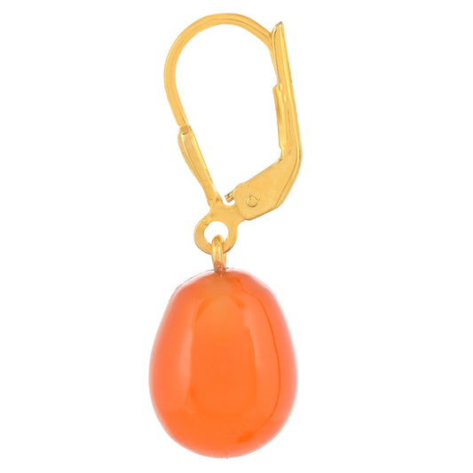 Goldplattierte Silberohrringe mit Karneol