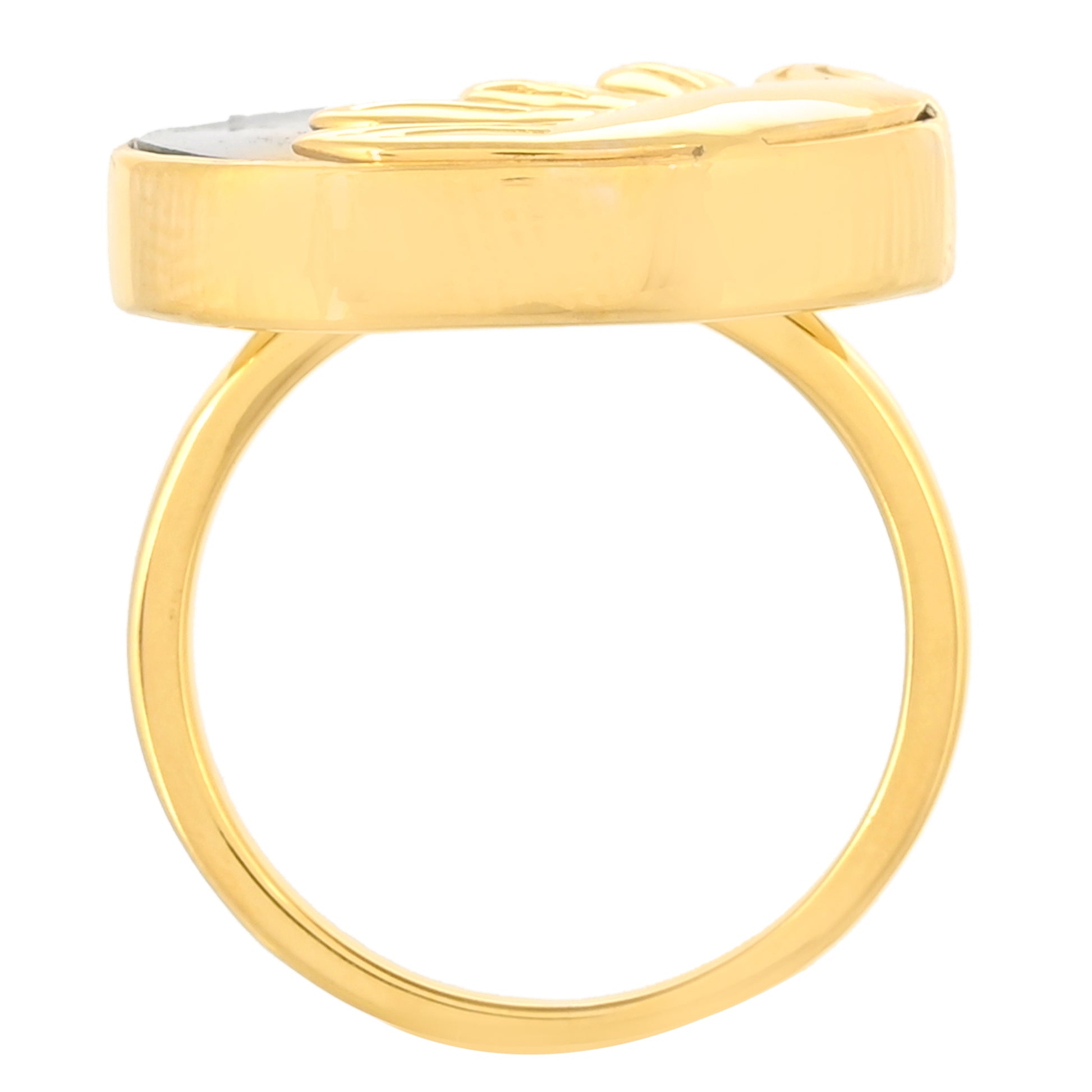Goldplattierter Silberring mit Abalone Muschel 4 