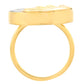 Goldplattierter Silberring mit Abalone Muschel