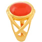 Goldplattierter Silberring mit Karneol
