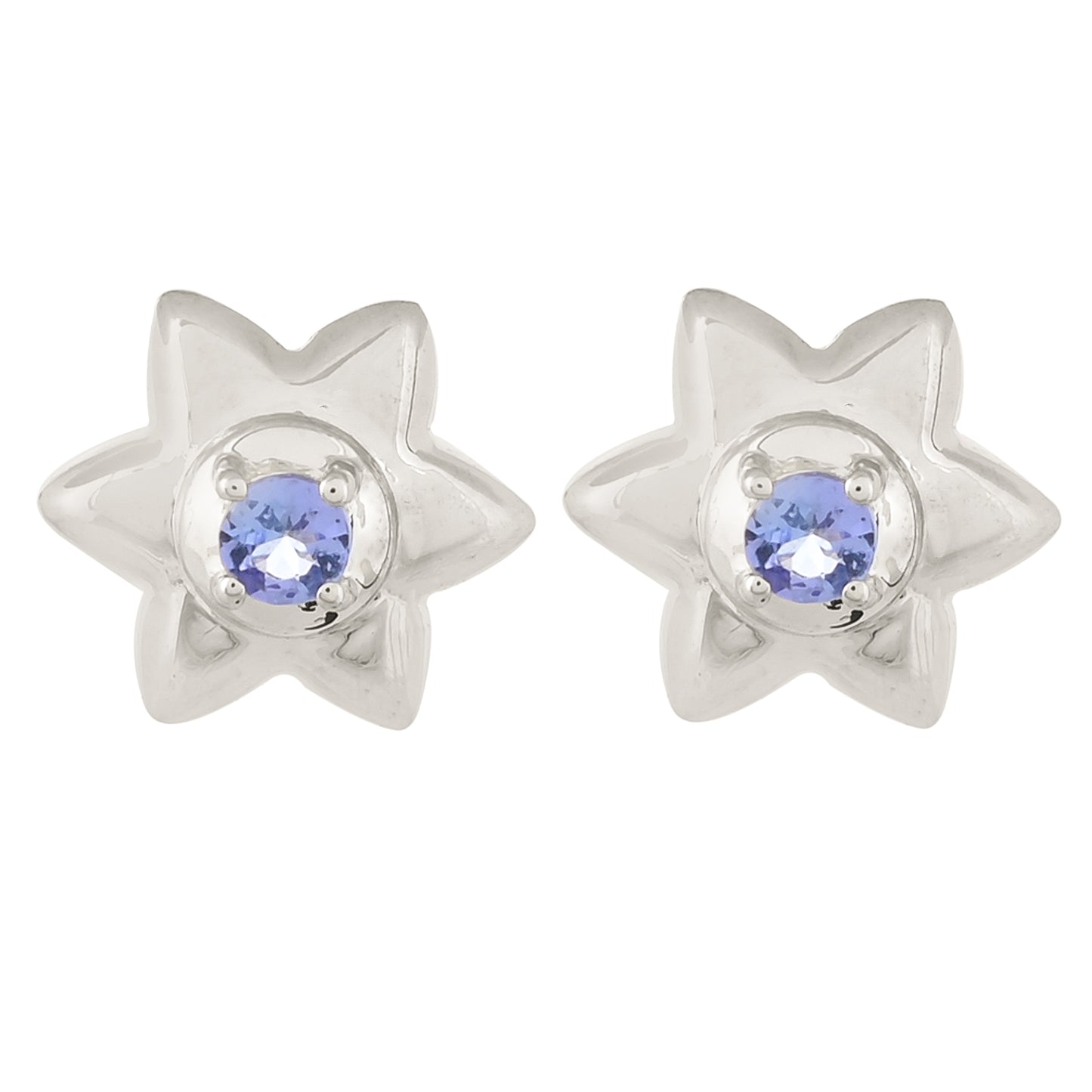 Silberohrringe mit Tansanit