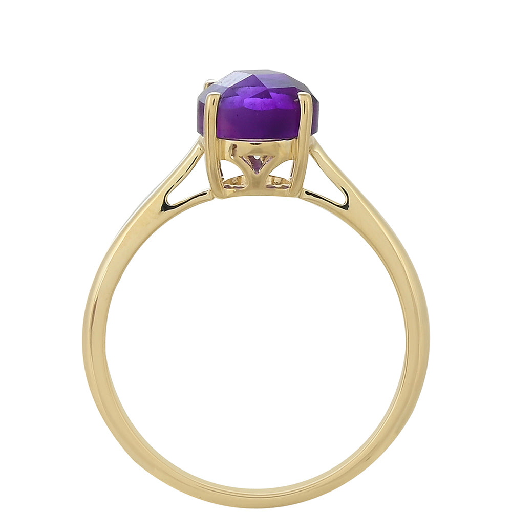 Goldring mit marokkanischem Amethyst