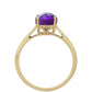 Goldring mit marokkanischem Amethyst