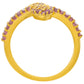 Goldplattierter Silberring mit Rhodolith Granat