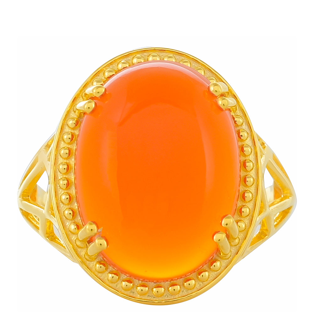 Goldplattierter Silberring mit Karneol 1 