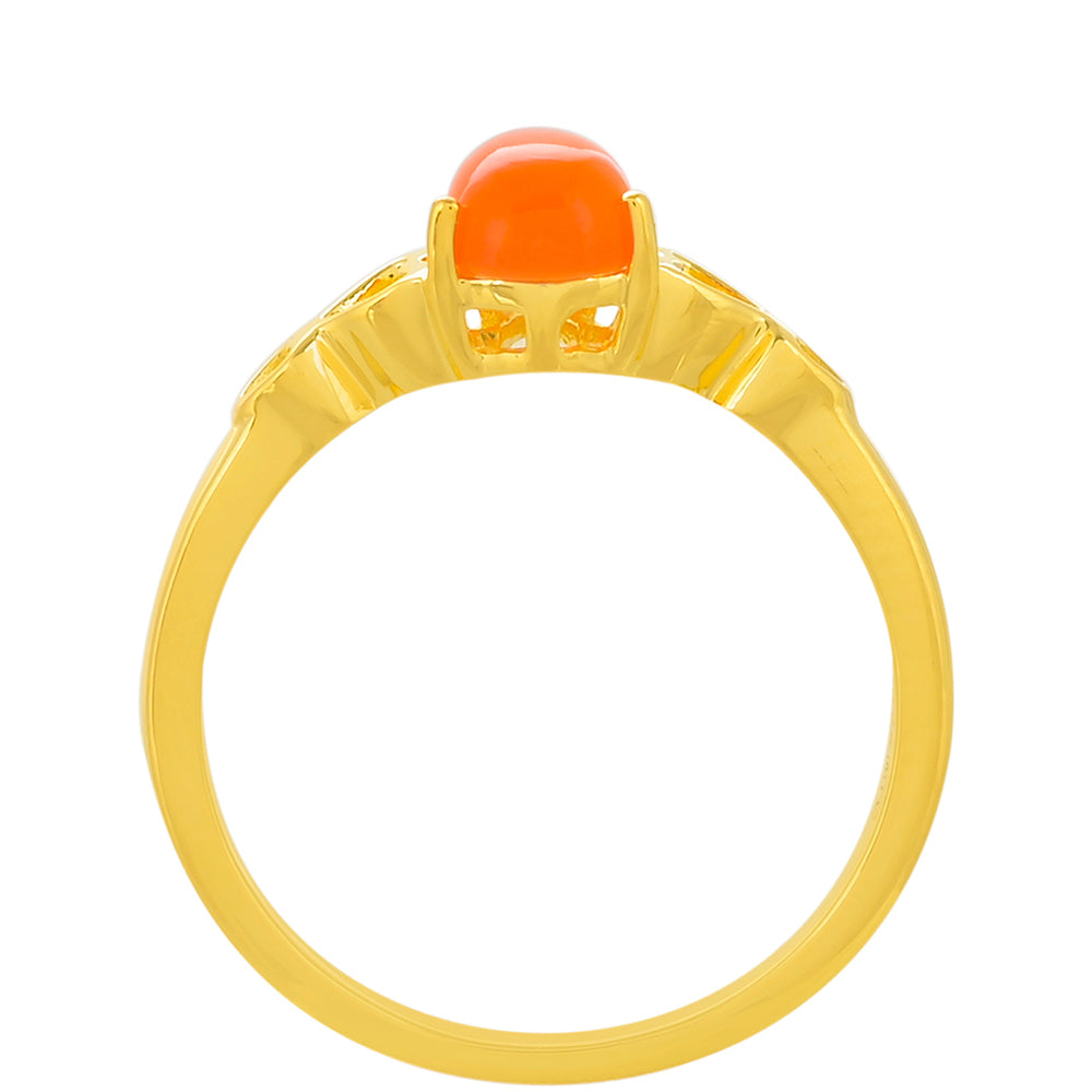 Goldplattierter Silberring mit Karneol 4 