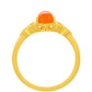 Goldplattierter Silberring mit Karneol