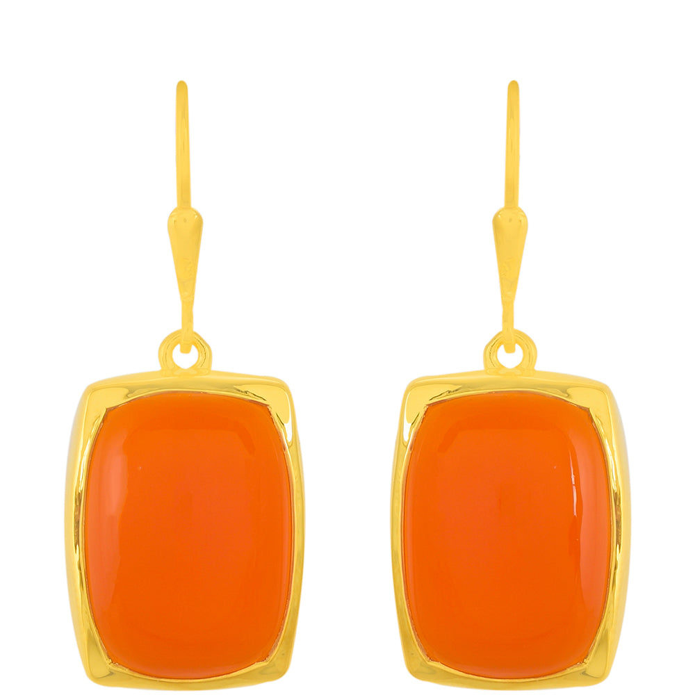 Goldplattierte Silberohrringe mit Karneol