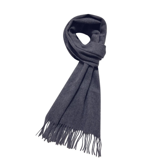 100% Wool Scarf, 30 cm x 165 cm, Grey, 100% Wool