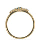 Goldplattierter Silberring mit blauem Diamant und natürlichem weißem Zirkon