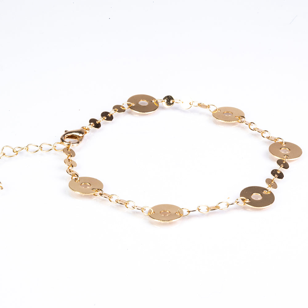 Schmuckgarnitur aus aus goldplattierter Legierung mit blauem Emporia®-Kristall 5 