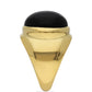 Goldplattierter Silberring mit schwarzem Onyx