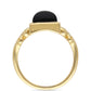 Goldplattierter Silberring mit schwarzem Onyx