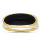 Goldplattierter Silberring mit schwarzem Onyx