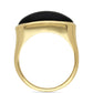 Goldplattierter Silberring mit schwarzem Onyx