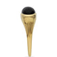 Goldplattierter Silberring mit schwarzem Onyx