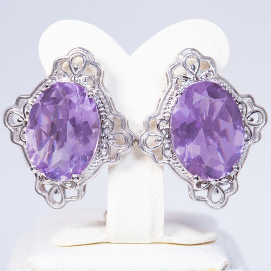 Silberohrringe mit Amethyst aus Artigas