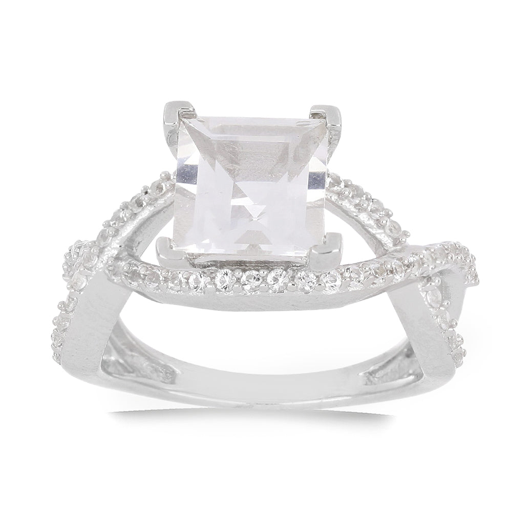 Silberring mit Kalgoorlie Petalit und weißem Topas 3 